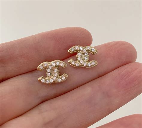 chanel earring studs|chanel cc earrings price list.